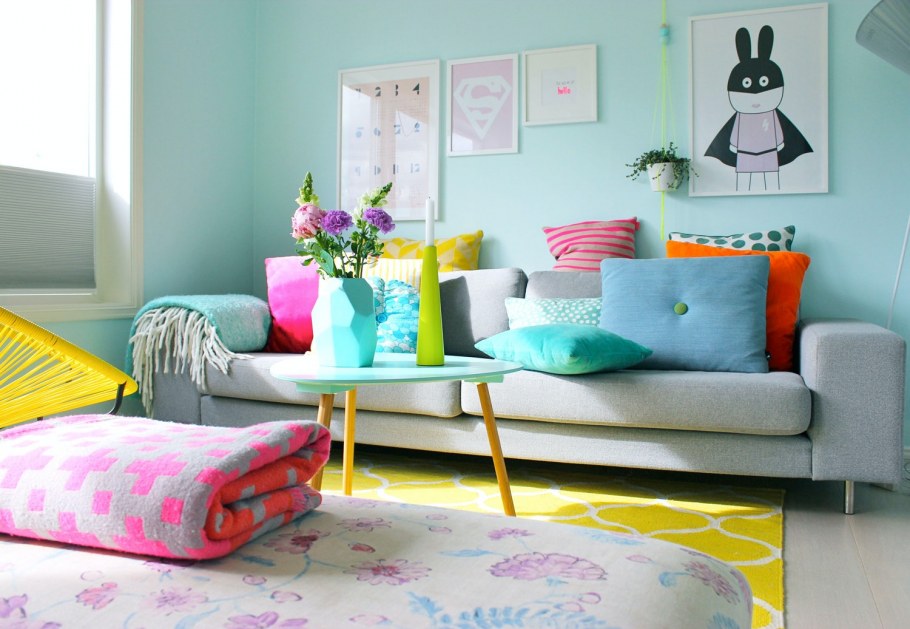 Синий цвет в интерьере