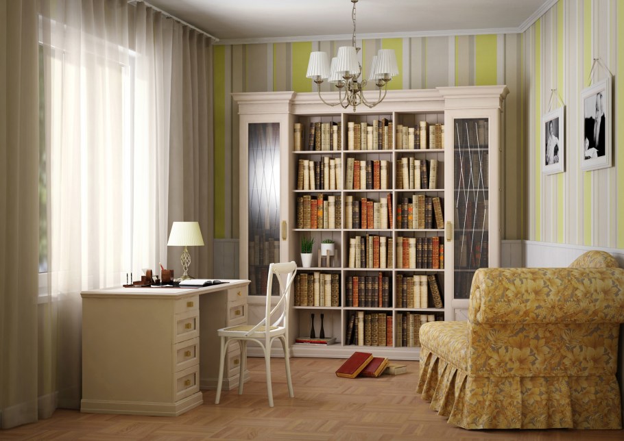 Книжный шкаф в скандинавском стиле