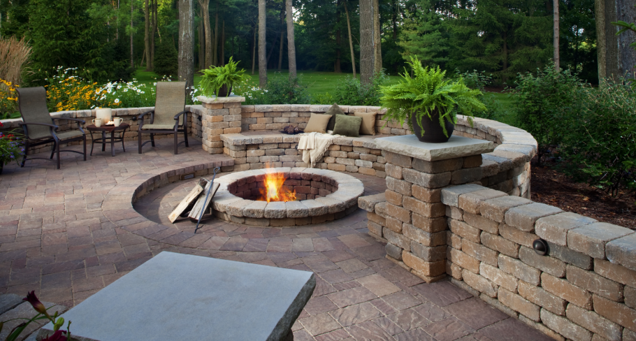 Площадка для барбекю на даче