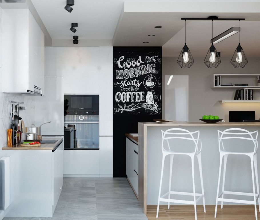 Кухня в стиле Сканди лофт