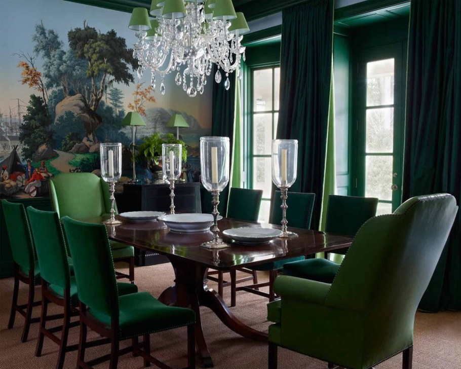 Зеленый интерьер