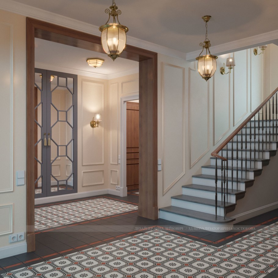 Холл в английском стиле