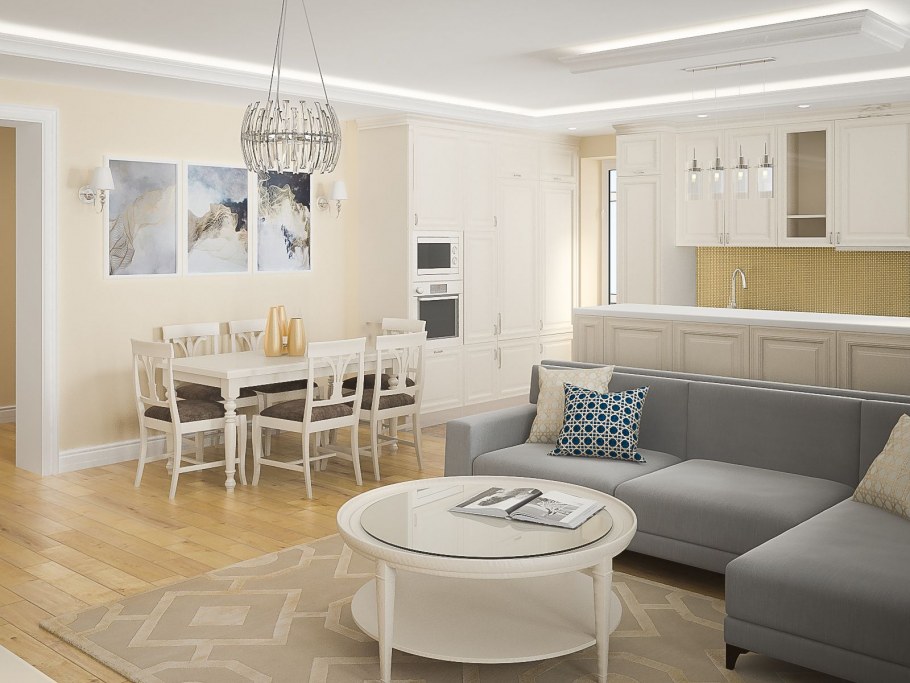 Дизайн интерьера Хай тек гостиная