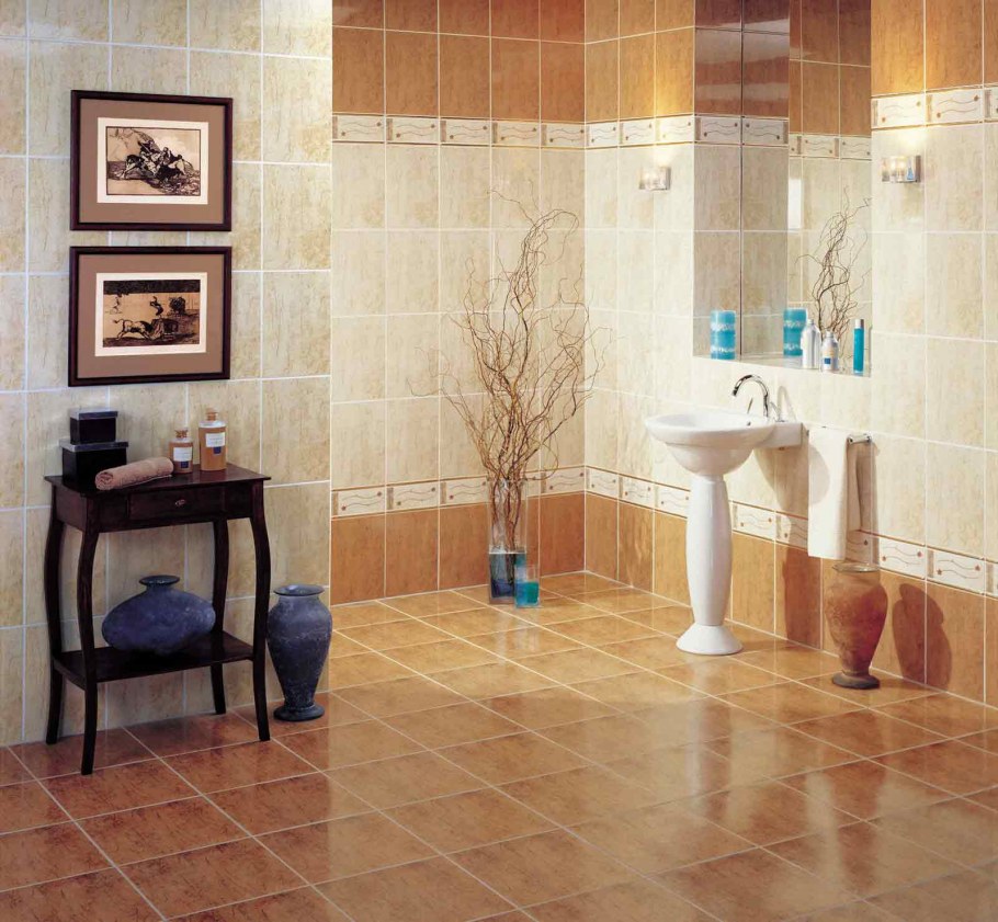 Кафельная плитка для пола в ванной