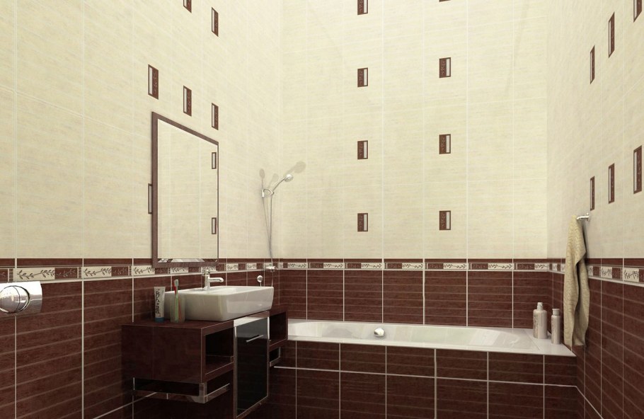 Плитка в ванную 25 на 40 кладка