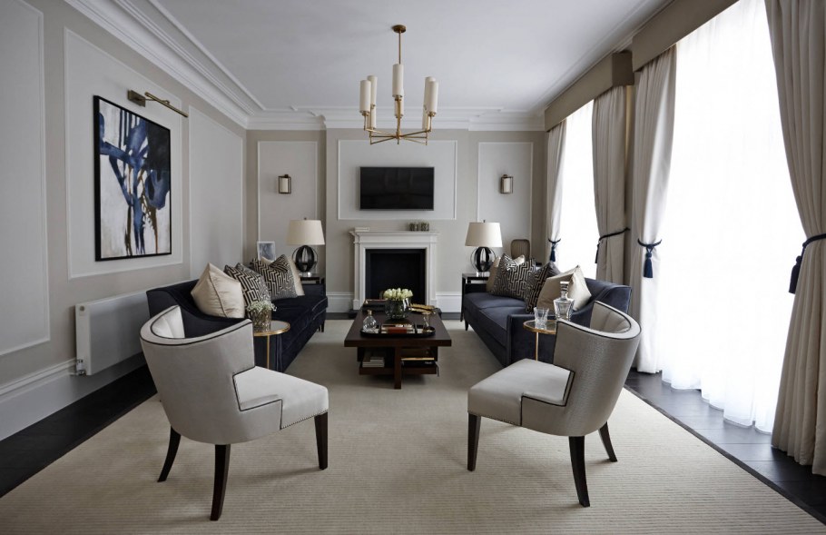 Черно белая классика в интерьере