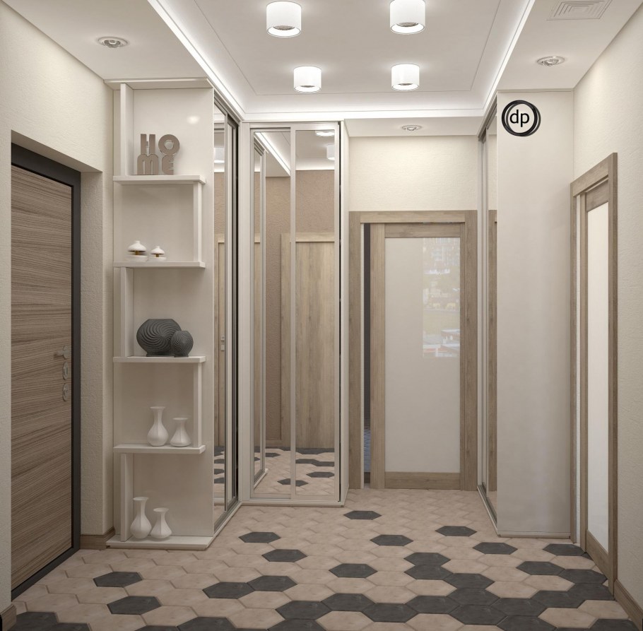 Прихожая в кофейных тонах