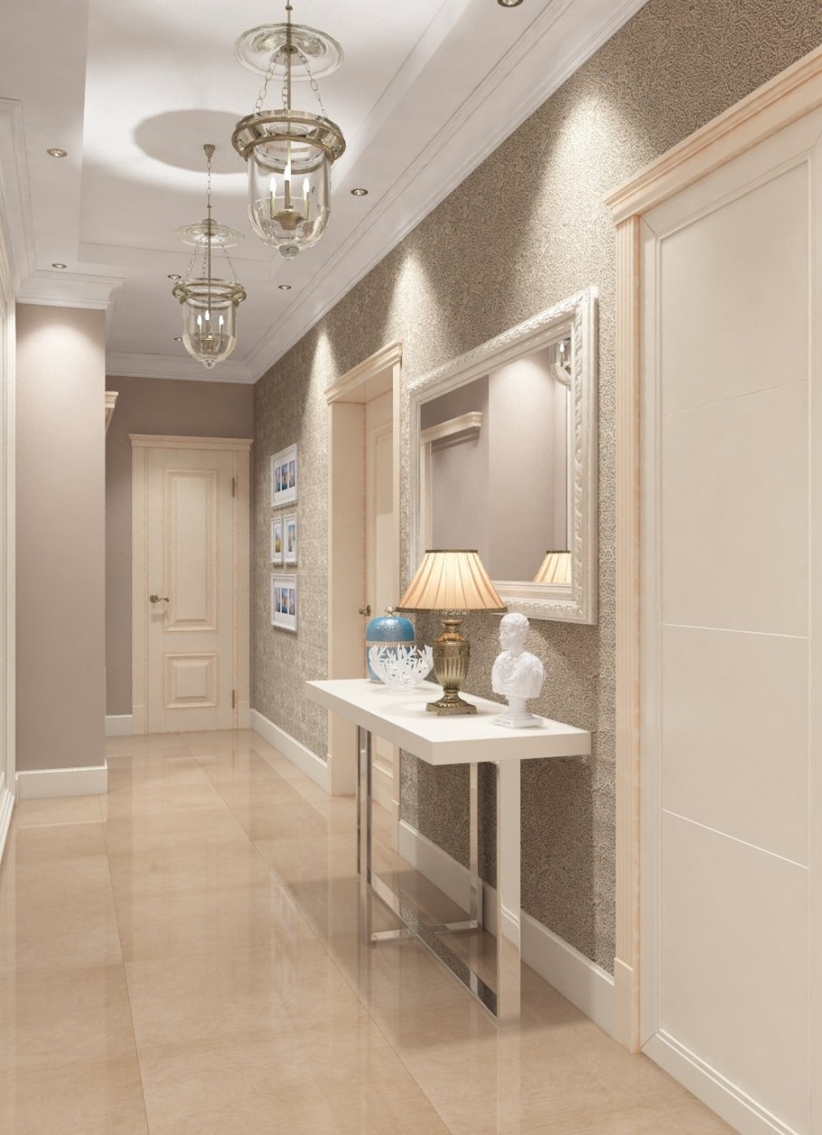 Коридор в бежевых тонах