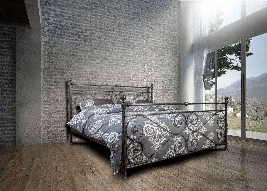 Кровать металлическая двуспальная 1800х2000 лофт