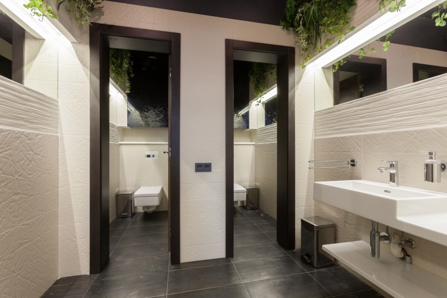 Общественный туалет интерьер