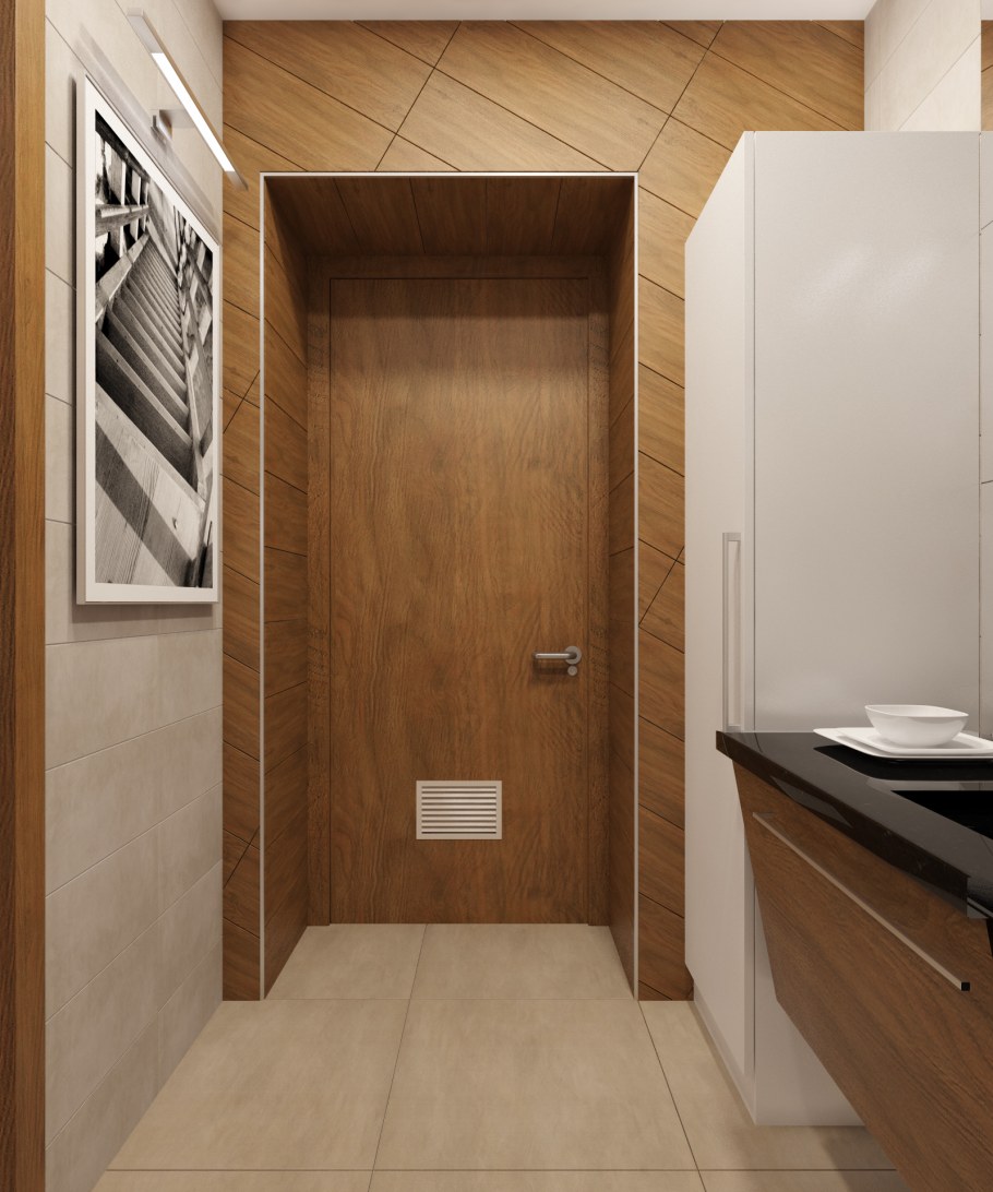 Узкий офисный санузел