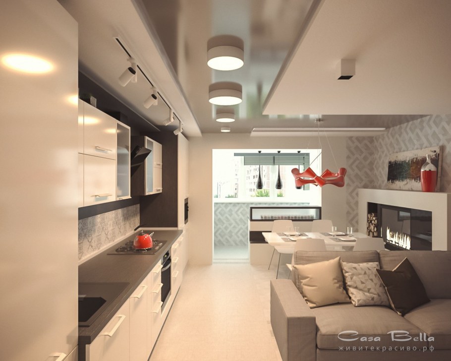 Расстановка мебели в студии 20 кв.м