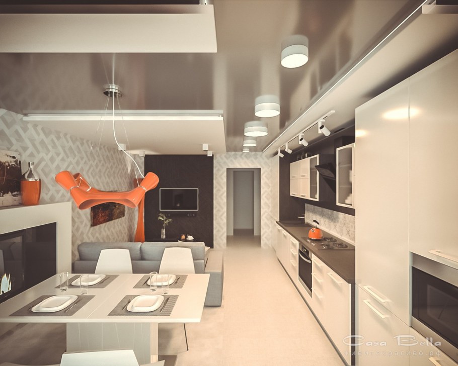 Планировка студии 13кв