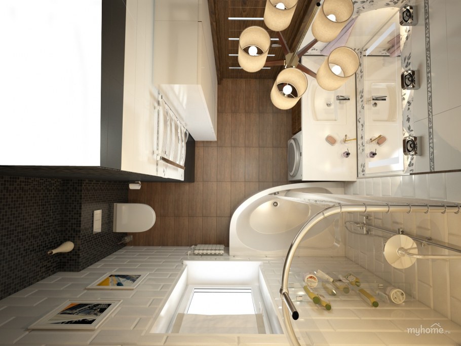 Необычное расположение в ванной