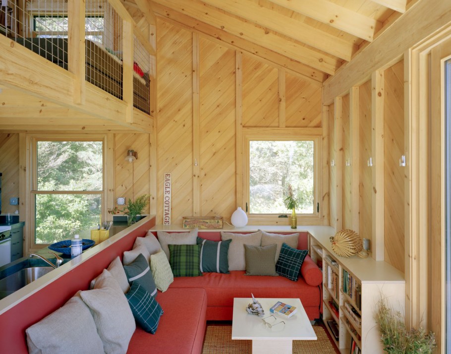 Tiny House с односкатной крышей планировка