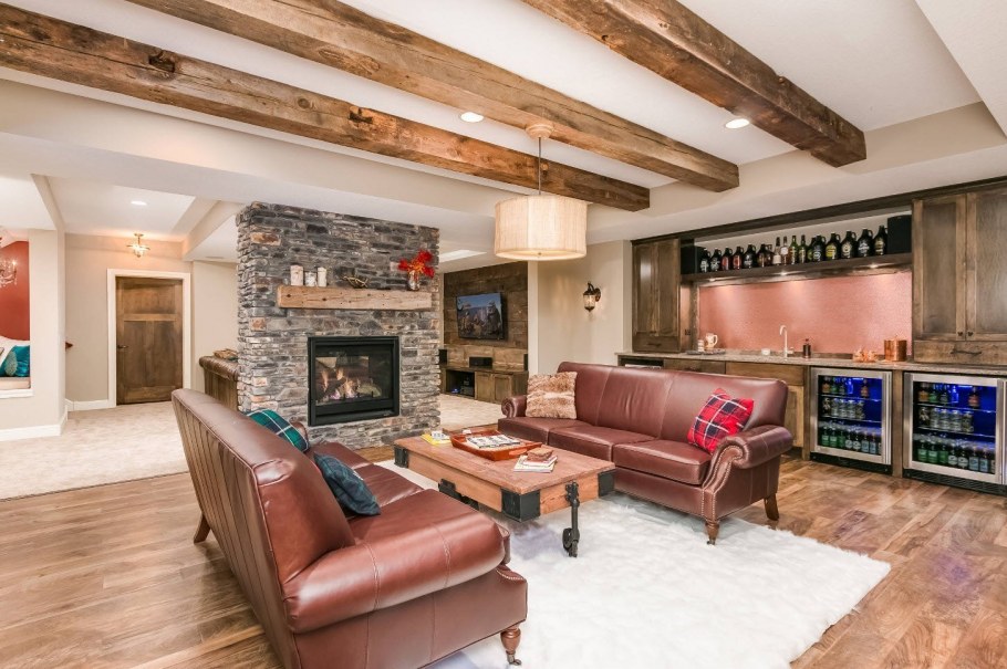 Интерьер подвального помещения