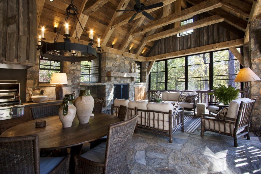 Веранда в стиле рустик