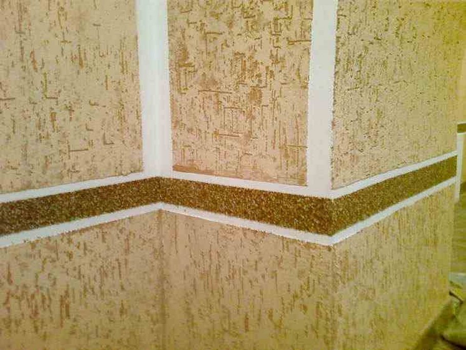 Фактурная декоративная краска для стен