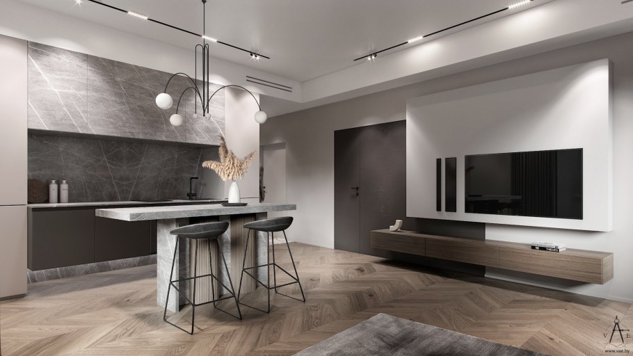 Техно дизайн интерьера номеров