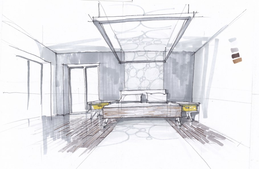 Визуализация интерьера карандашом