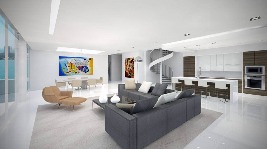 Интерьер дома в стиле Техно