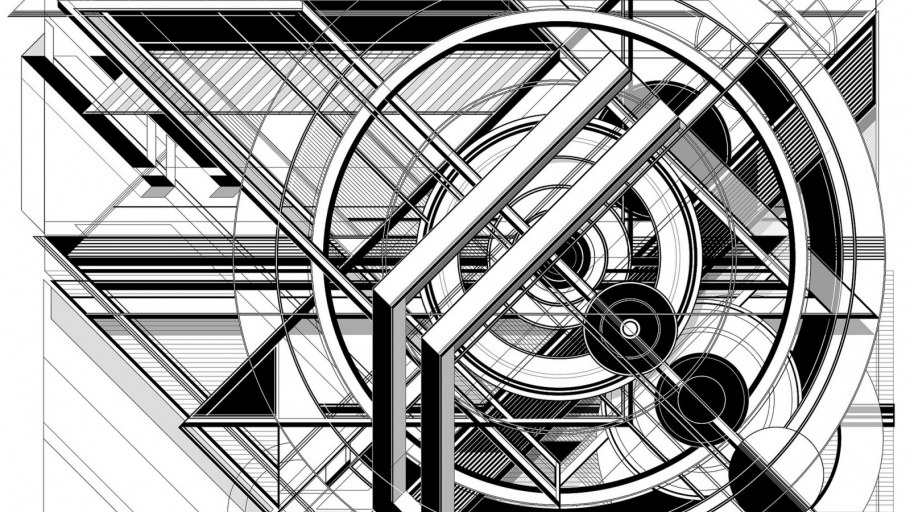 Абстрактная композиция из линий