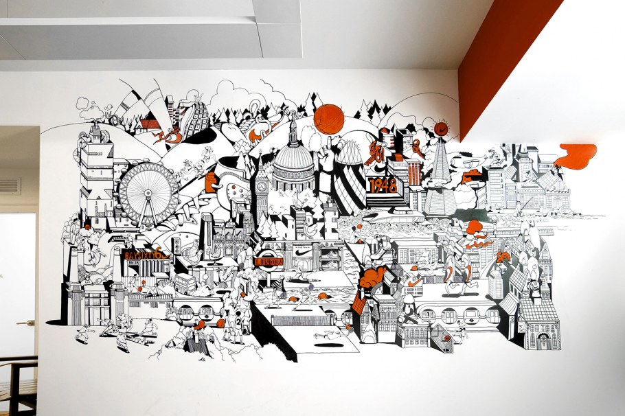 Креативные рисунки на стенах