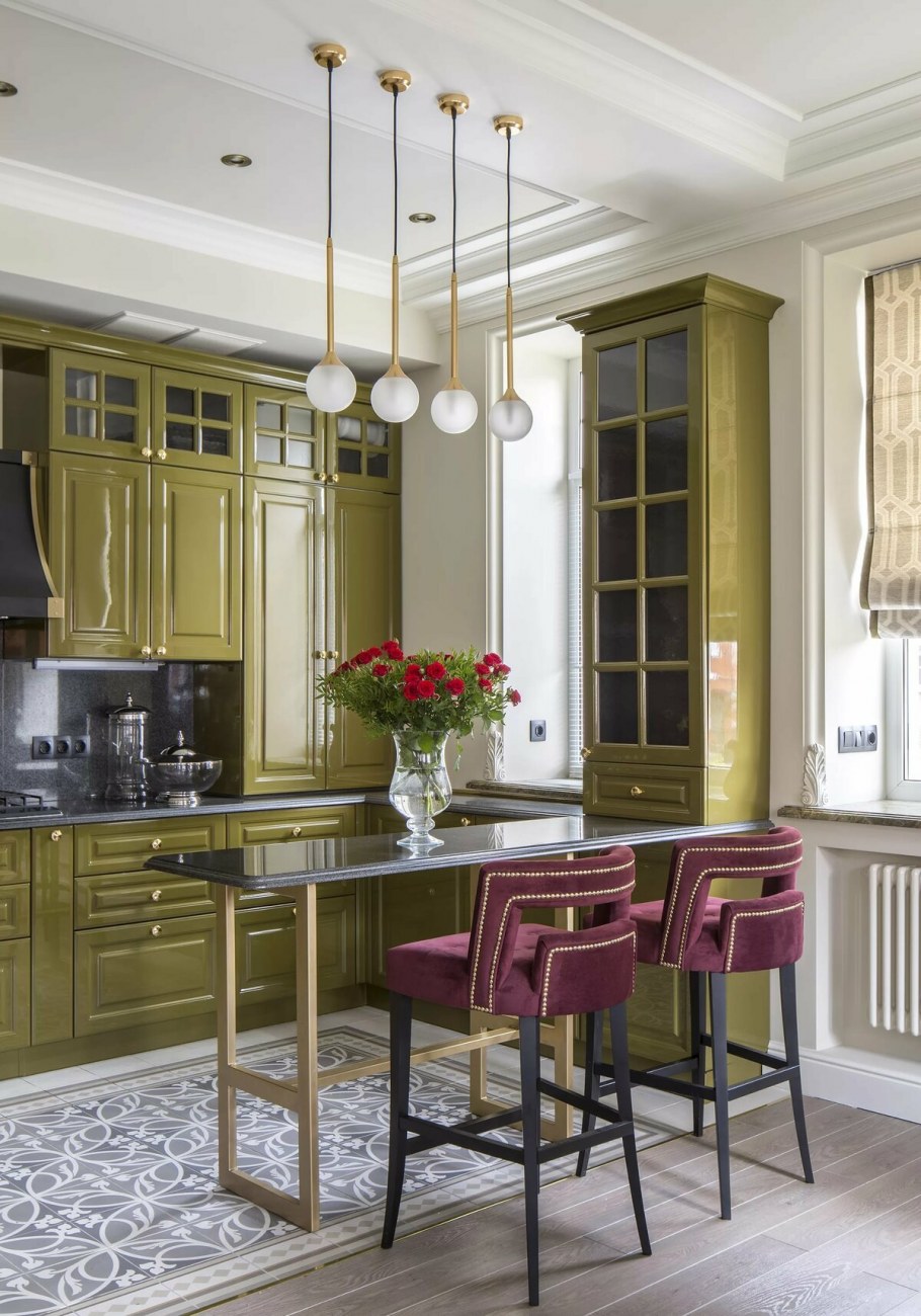 Кухня Неоклассика олива