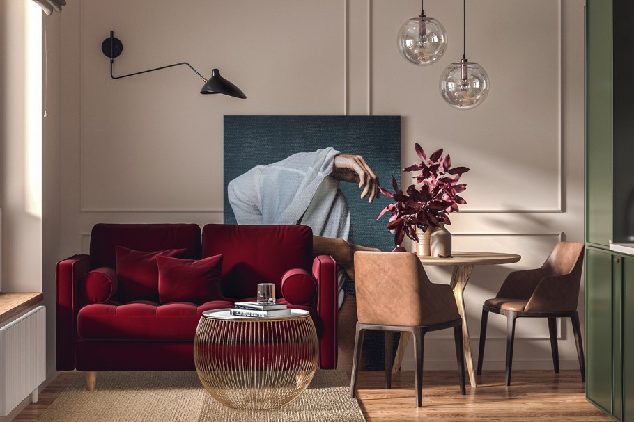 Стены в гостиной