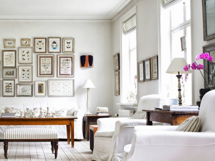 Декор стены в гостиной