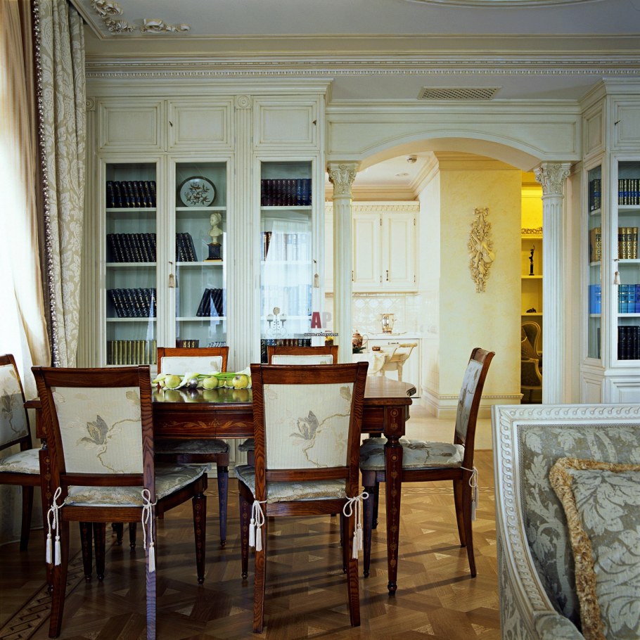 Интерьер в стиле классицизм кабинет