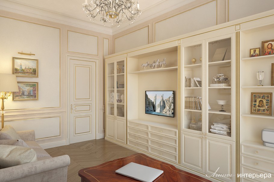 Кабинет на балконе в английском стиле