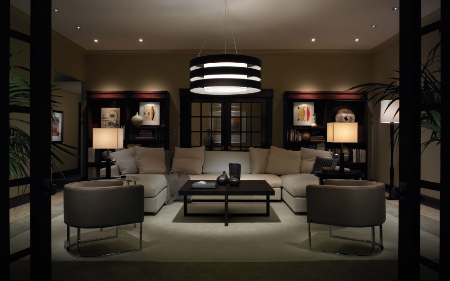 Общее освещение гостиной