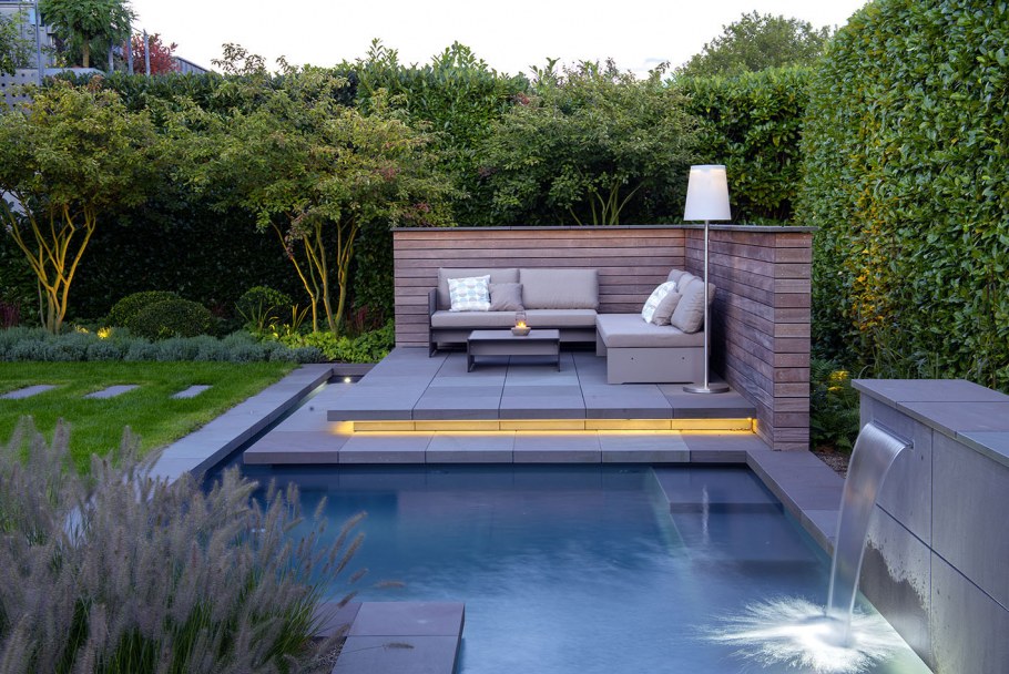 Ландшафт Минимализм с бассейном