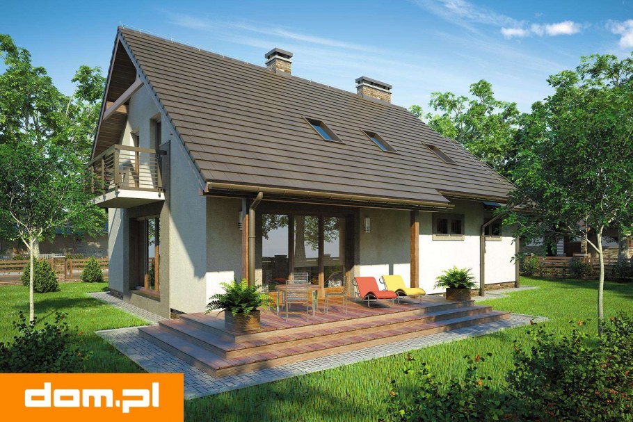 Небольшой дом с мансардой и террасой