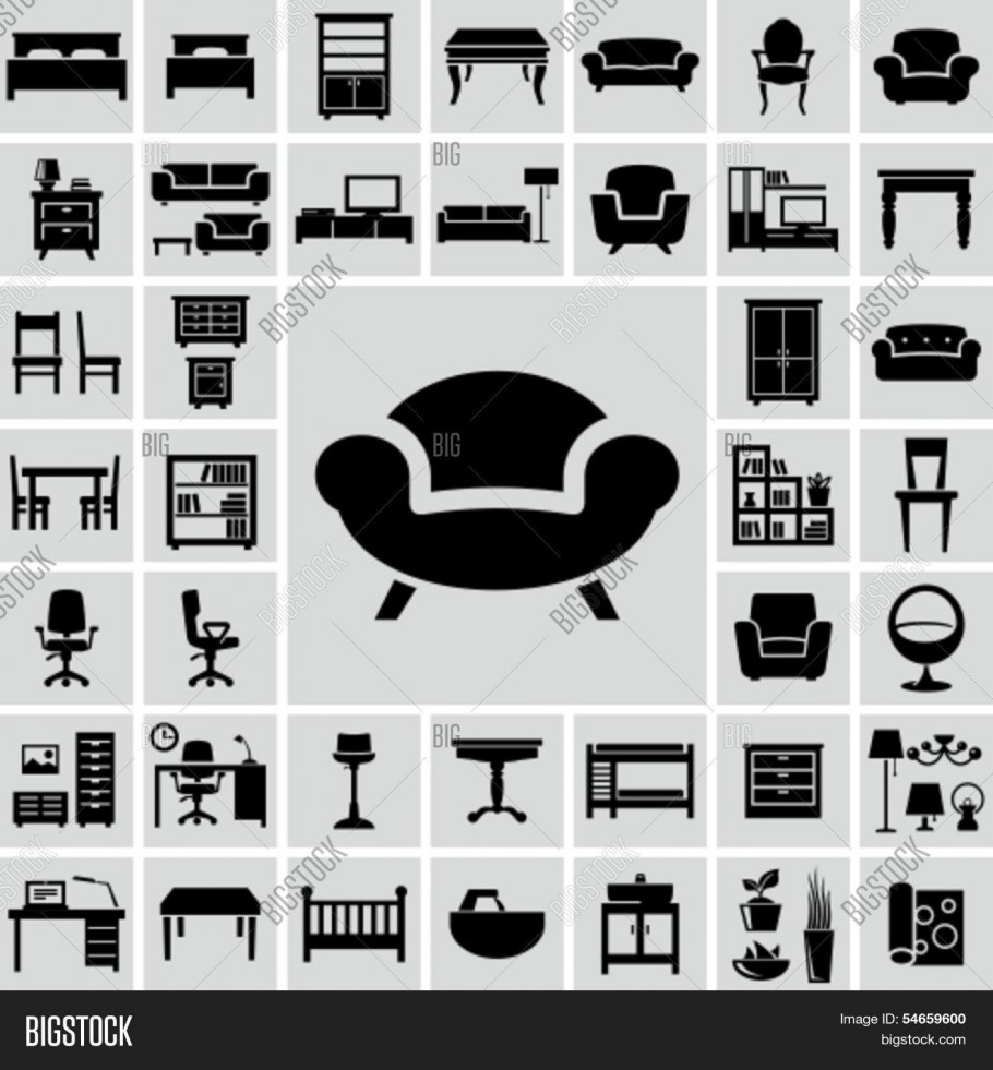 Различная мебель иконка