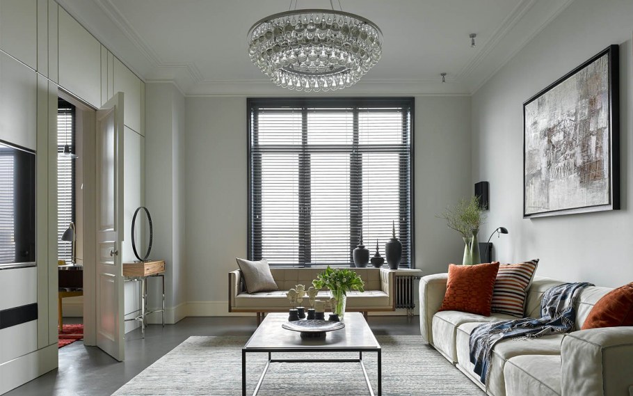 Минималистичный интерьер черно белый