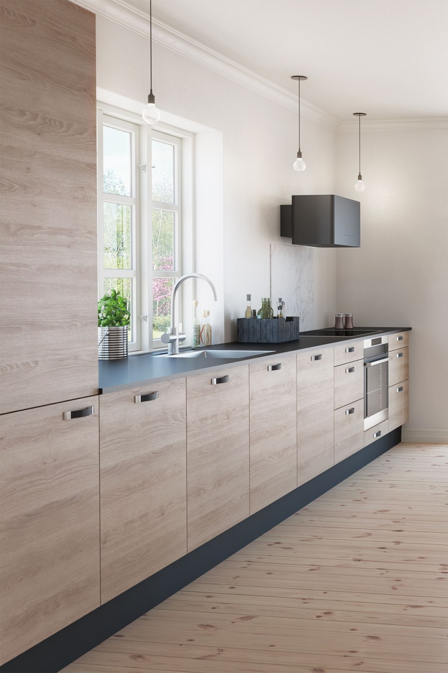 Кухня под светлое дерево