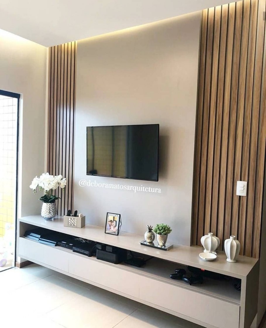 Телевизор в интерьере гостиной