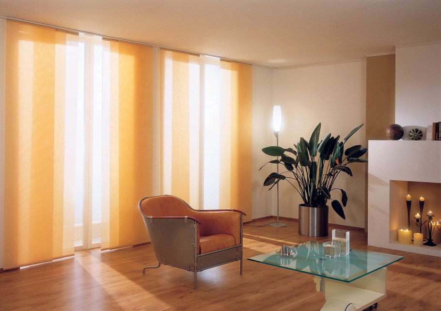 Японские шторы в интерьере Минимализм
