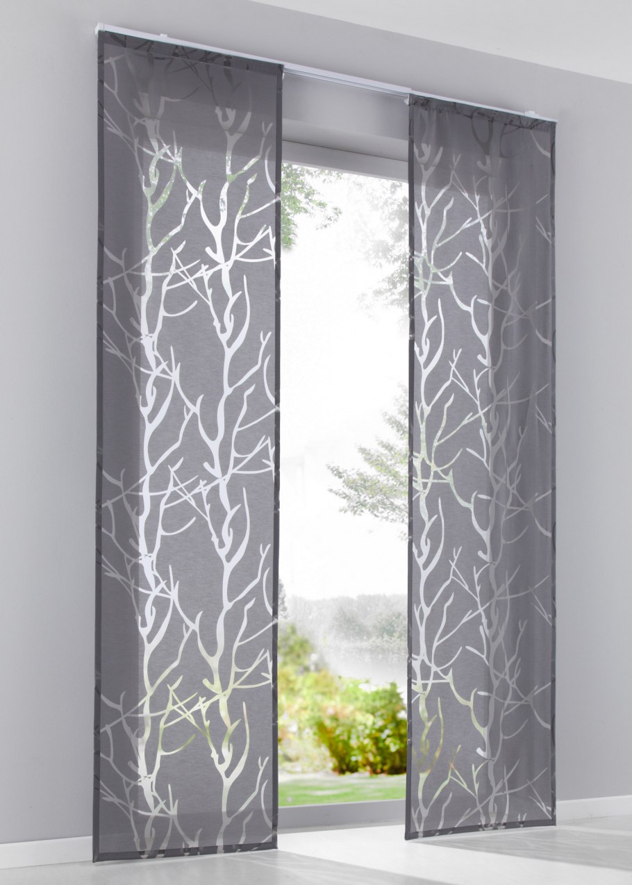 Серые японские шторы