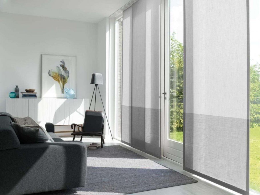 Японские шторы в гостиной