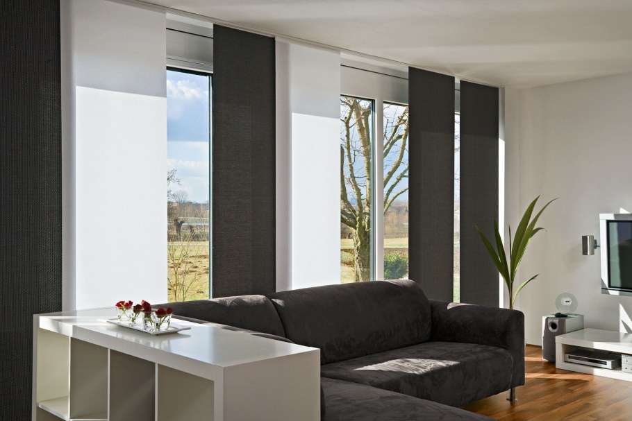 Японские шторы на панорамные окна