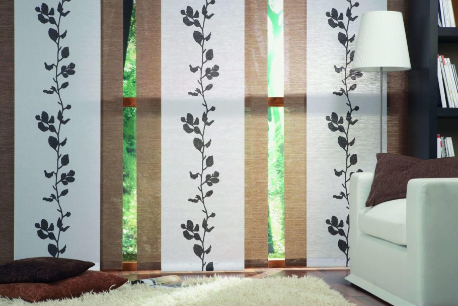 Панельные шторы на панорамные окна