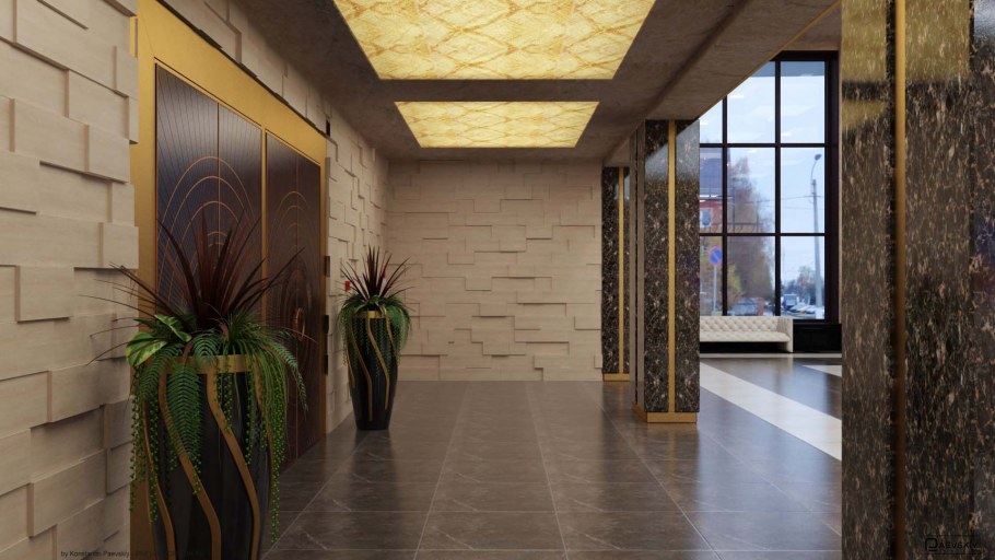 Интерьер фойе дома культуры