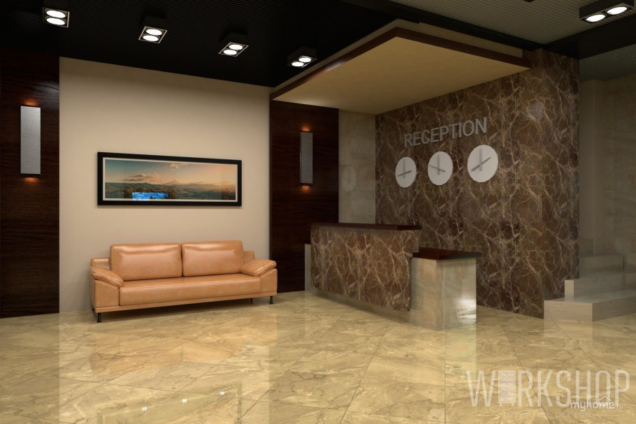 Декоративная штукатурка холла общественного помещения