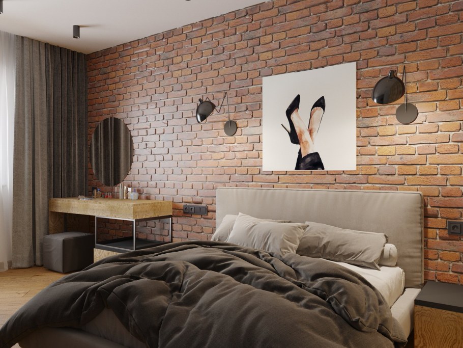 Спальня лофт