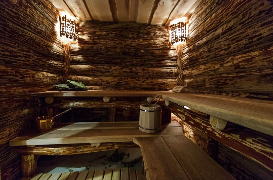 Интерьер деревенской бани