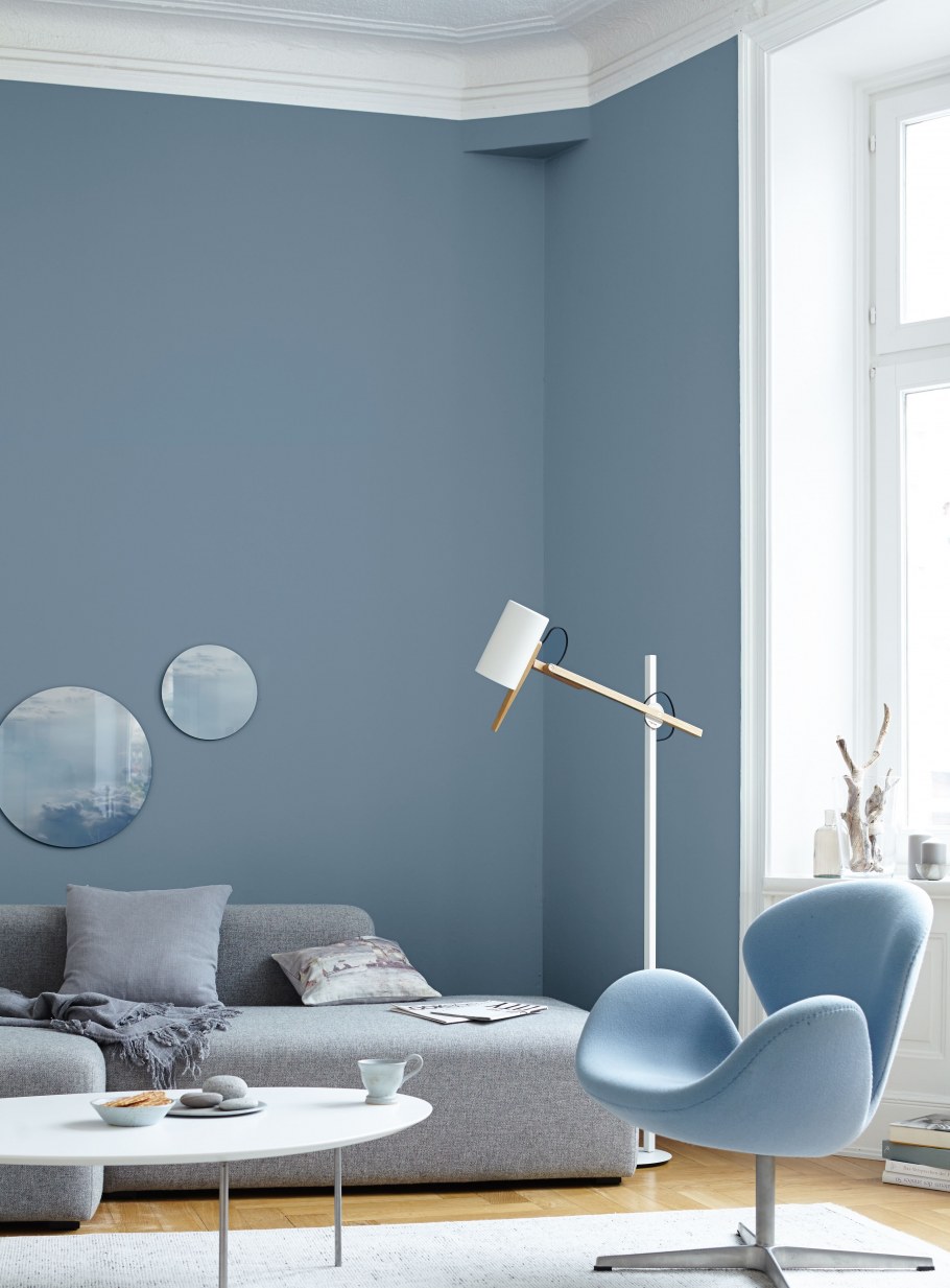 Серотголуьая краска для стен