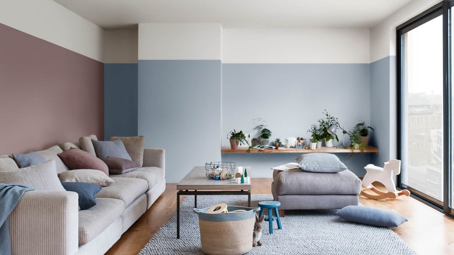 Краска Dulux серо-голубая